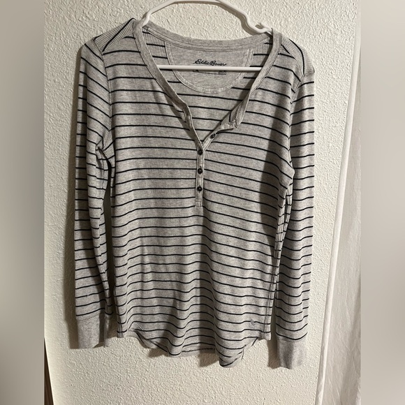 Eddie Bauer Tops - Eddie Bauer Heather Gray Henley